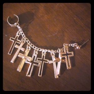 Silver ear cuff earring